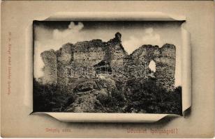 Ipolyság, Sahy; Drégely vára. Kanyó Antal kiadása / castle ruins