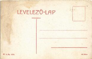 Miava, Myjava; Posta utca, templom. W.L. Bp. 5703. / street view, church (r)
