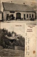 1913 Svedlér, Svedlár (Szepes, Zips); Szilárdy villa, Szilárdy Vilmos üzlete. Szilágyi Arthur műintézetéből / villa, shop (b)