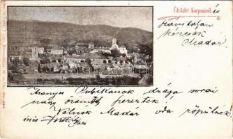 1899 (Vorläufer) Korpona, Krupina; látkép. Nyom. és kiadta Joerges 42. sz. / general view (r)