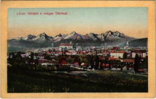 Lőcse, Levoca; látkép a Magas-Tátrával / Vysoké Tatry / general view with the High Tatras