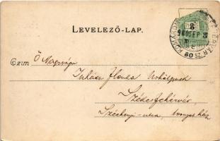 1900 Tarcs (Kisbér), Intézőlak. Heftel Kálmán kiadása + "KOMÁROM - SZÉKES-FEJÉRVÁR 80. SZ. B&qu...