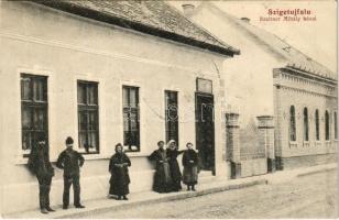 1912 Szigetújfalu, Szeltner Mihály házai, kávéház. Temler Á kiadása (EK)