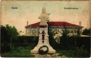 1906 Gyula, Erzsébet királyné (Sisi) szobor. M.T. és F.V. Koch és Pór kiadása (fl)