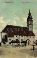 1916 Magyaróvár, Mosonmagyaróvár; Római katolikus templom. Pingitzer Ignác kiadása (EK)