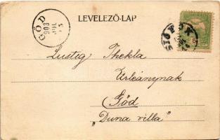 1903 Siófok, Vasútállomás. Scharcz Bernát kiadása. Art Nouveau (EK)