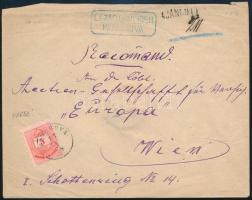 1879 5kr + 10kr ajánlott levélen "PANCSOVA" - Wien