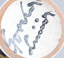 Gorka Lívia (1925 - 2011): Váza. Fekete, fehér mázakkal festett kerámia, hibátlan. Jelzett: Gorka Lí...