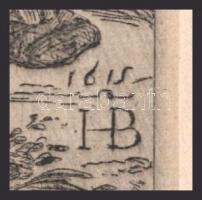 HB 1615 jelzéssel: Jelenet. Rézkarc (régi metszet után), papír. Lap széle vágott. 14x17 cm