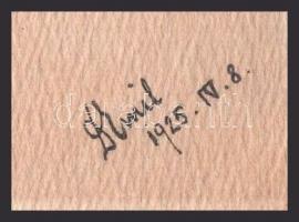 Olvashatatlan (...Emil) jelzéssel: Gyerekek. Akvarell, ceruza, papír. Lap széle kissé sérült. 22x36,...