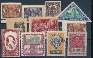 Magyar egyesületek ipartestületek tagsági bélyegei, kis tételben