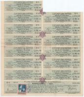 Budapest 1910. "Magyar Korona Országai 4%-al kamatozó járadékkölcsön" 500K-ról szelvényekk...