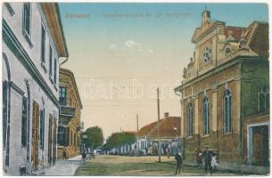 1921 Körmend, Széchenyi utca, Izraelita templom, zsinagóga, Takarékpénztár (EK)