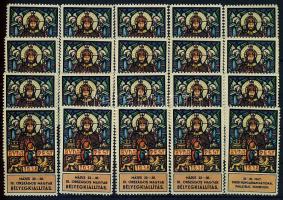 1938 Bélyegkiállítás 20 db levélzáró