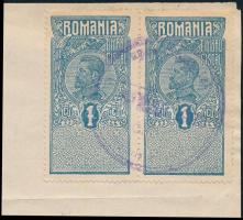 1923 Kolozsvár, okmány 5 db felülnyomott helyi illetékbélyeggel