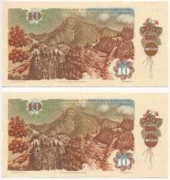 Csehszlovákia 1986. 10K (2x) sorszámkövetők "P 08 113030 - P 08 113031" T:I 
Czechoslovak...