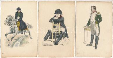 10 db RÉGI motívum képeslap: Napóleon / 10 pre-1945 motive postcards: Napoleon Bonaparte