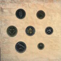 2005. 1Ft-100Ft (7xklf) forgalmi sor szettben + 2005. 10Ft "József Attila", blső borító ra...