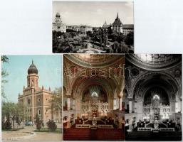 10 db MODERN magyar város képeslap: zsinagógák / 10 MODERN Hungarian town-view postcards: synagogues