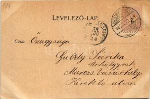 1899 (Vorläufer) Kecskemét, Izraelita templom, zsinagóga, piac. Hans Nachbargauer kiadása (EK)