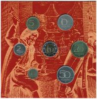 2001. 1Ft-100Ft (7xklf) forgalmi sor szettben, "Magyarország pénzérméi" sorozat, belső tok...