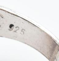 Ezüst(Ag) párducfejes gyűrű, jelzett, méret: 58, bruttó: 5,7 g