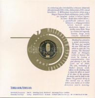 2000. 1Ft-100Ft (7xklf) forgalmi sor szettben + "200Ft Millenium", belső tok ragasztása ki...