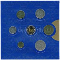 2000. 1Ft-100Ft (7xklf) forgalmi sor szettben + "200Ft Millenium", belső tok ragasztása ki...