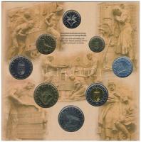 1999. 50f-100Ft (8xklf) forgalmi sor dísztokban, belső tok ragasztása kissé elengedett T:BU patina A...