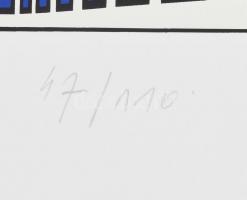 Vasarely Victor (1908-1997): Vega 5. Szitanyomat, papír, jelzett, számozott (47/110). Az 1985-ben a ...