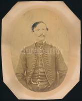 cca 1860-1890 Idős házaspár portréi, 2 db körbevágott fotó kartonon, kissé foltosak, az egyikre toll...