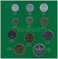 1995. 10f-200Ft (11xklf) forgalmi sor dísztokban, benne 200Ft Ag "Deák", "Magyarorszá...