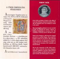 1994. 10f-200Ft (11xklf) forgalmi sor dísztokban, közte 1994. 200Ft Ag "Deák", "Magya...