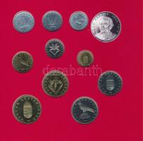 1994. 10f-200Ft (11xklf) forgalmi sor dísztokban, közte 1994. 200Ft Ag "Deák", "Magya...