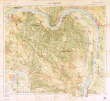 cca 1930 Pilis-hegység térképe, 1:50 000, Kirándulók Térképe 2. sz., M. Kir. Állami Térképészet, vászontérkép, 68×75 cm