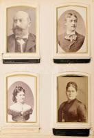 cca 1870-1910 Német/erdélyi származású, pesti zsidó kereskedőcsalád és rokonságuk családi fotóalbuma...