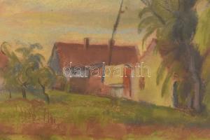 Vén Emil (1902-1984): Kertek alján, 1934. Pasztell, papír. Jelezve jobbra lent. Lap alján Vén Emil a...