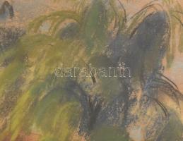 Vén Emil (1902-1984): Kertek alján, 1934. Pasztell, papír. Jelezve jobbra lent. Lap alján Vén Emil a...