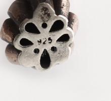 Aranyozott ezüst(Ag) nyaklánc kék köves medállal, jelzett, h: 66 cm, bruttó: 7,8 g