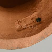 Szécsi Jolán: Matyó pár. Színes mázakkal festett, népies Art Deco kerámia, jelzett, kopott, sérült, ...