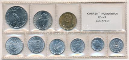 1974. 2f-10Ft (9xklf) érmés forgalmi sor fóliatokban T:1 patina Adamo FO7