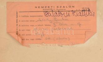 Sárdy Brutus (1892-1970): Alsóörsi partrészlet, 1934. Olaj, vászon, kartonon. Jelzett. Hátoldalán Ba...