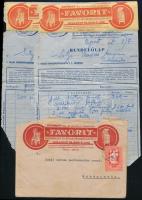 cca 1930 Favorit Húsipari Rt. 5 db fejléces számla