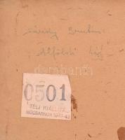 Sárdy Brutus (1892-1970): Alföldi táj, 1941. Olaj, vászon, kartonon. Jelzett. Hátoldalán autográf fe...