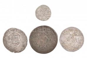 Indiai Államok 4xklf érmetétel, közte 3db Ag érme T:2-3 Indian States 4xdiff coin lot, within 3pcs Ag coins C:XF-F