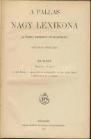 1896 A Pallas Nagy Lexikona XII. kötete: Magyar-Nemes, Pallas kiadás, kiadói félbőr kötésben, szép állapotban