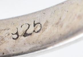 Ezüst(Ag) gyűrű nyers rubinnal, jelzett, méret: 57, bruttó: 5,9 g