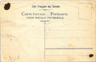 Stamps from the French colonial empire. Carte philatelique. O.Z.M. No. 75. Emb. litho (lyuk / pinhol...