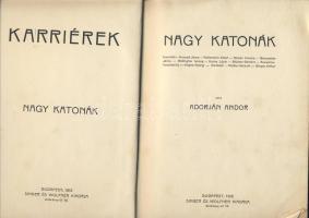 1912 Karriérek sorozatból, Adorján Andor: "Nagy katonák" című kötete a Singer és Wolfner kiadásában