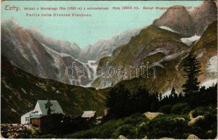 Tátra, Magas-Tátra, Vysoké Tatry; Partie beim Grossen Fischsee / Látkép a Halastónál. Ed. Feitzinger No. 826. / general view, mountains (kopott sarkak / worn corners)